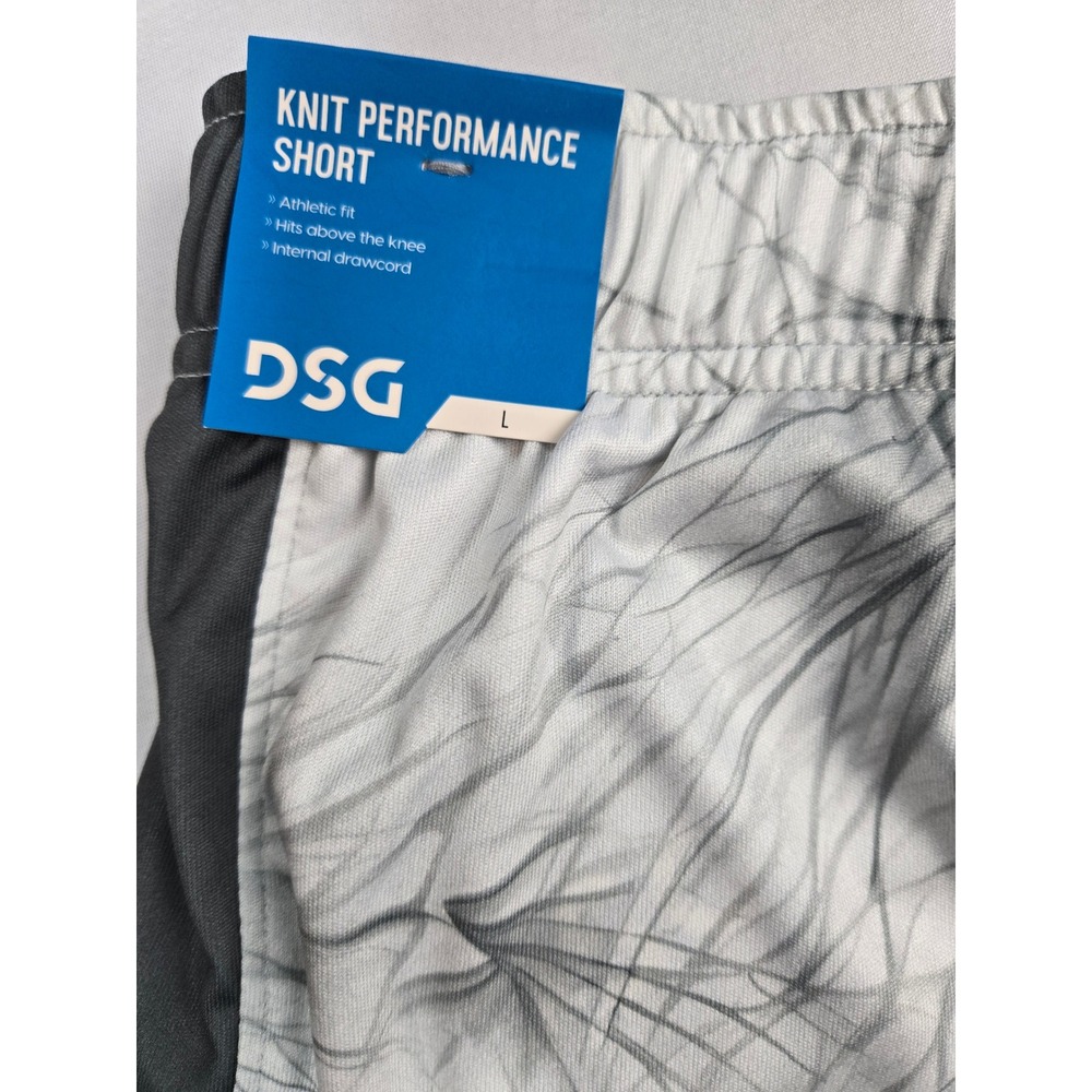 DSG Boys Knit Performance All Sport Shorts Pure White Streaks Size L 14-16 NWT - Picture 3 of 4